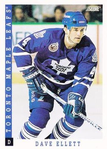 #119 Dave Ellett - Toronto Maple Leafs - 1993-94 Score Canadian Hockey