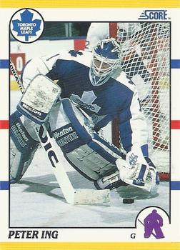 #11T Peter Ing - Toronto Maple Leafs - 1990-91 Score Rookie and Traded Hockey