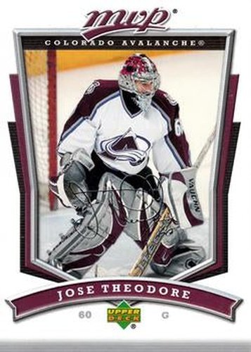 #11 Jose Theodore - Colorado Avalanche - 2007-08 Upper Deck MVP Hockey