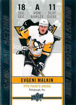 #GDA-11 Evgeni Malkin - Pittsburgh Penguins - 2018-19 Upper Deck Tim Hortons Hockey - Game Day Action