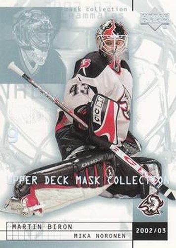 #11 Martin Biron / Mika Noronen - Buffalo Sabres - 2002-03 Upper Deck Mask Collection Hockey