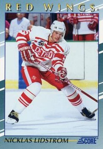 #11 Nicklas Lidstrom - Detroit Red Wings - 1992-93 Score Young Superstars Hockey