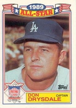 #11 Don Drysdale - Los Angeles Dodgers - 1990 Topps Baseball - Glossy All-Stars