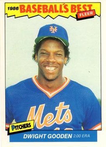 #11 Dwight Gooden - New York Mets - 1986 Fleer Baseball's Best Sluggers vs. Pitchers Baseball