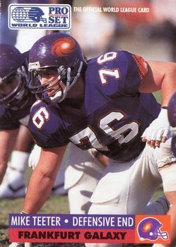#11 Mike Teeter - Frankfurt Galaxy - 1991 Pro Set - WLAF Inserts Football