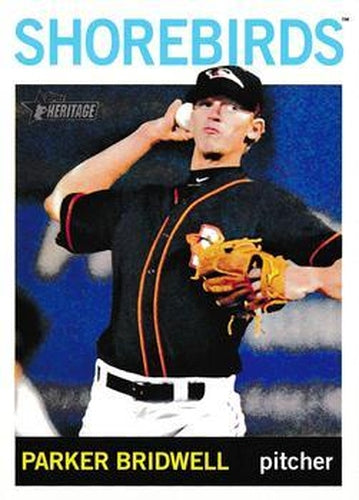 #11 Parker Bridwell - Delmarva Shorebirds - 2013 Topps Heritage Minor League Baseball