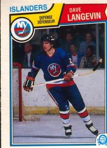#11 Dave Langevin - New York Islanders - 1983-84 O-Pee-Chee Hockey
