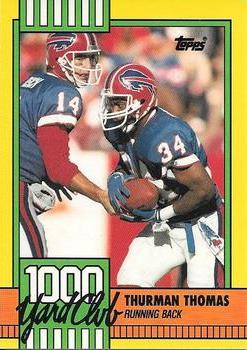 #11 Thurman Thomas - Buffalo Bills - 1990 Topps Football - 1000 Yard Club