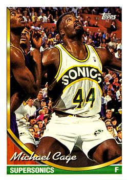 #120 Michael Cage - Seattle SuperSonics - 1993-94 Topps Basketball