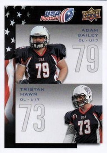 #120 Adam Bailey / Tristan Hawn - USA - 2014 Upper Deck USA Football