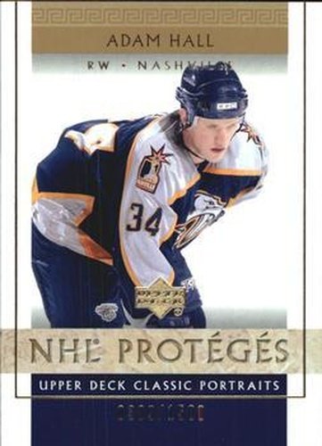 #120 Adam Hall - Nashville Predators - 2002-03 Upper Deck Classic Portraits Hockey