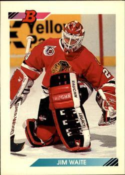 #120 Jim Waite - Chicago Blackhawks - 1992-93 Bowman Hockey