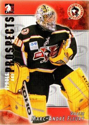 #120 Marc-Andre Fleury - Cape Breton Screaming Eagles - 2004-05 In The Game Heroes and Prospects Hockey