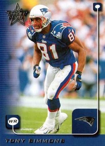 #120 Tony Simmons - New England Patriots - 1999 Leaf Rookies & Stars Football