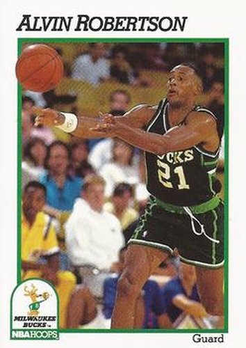 #120 Alvin Robertson - Milwaukee Bucks - 1991-92 Hoops Basketball