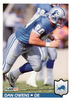 #120 Dan Owens - Detroit Lions - 1992 Fleer Football