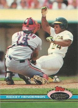 #120 Rickey Henderson - Oakland Athletics - 1991 Stadium Club Baseball