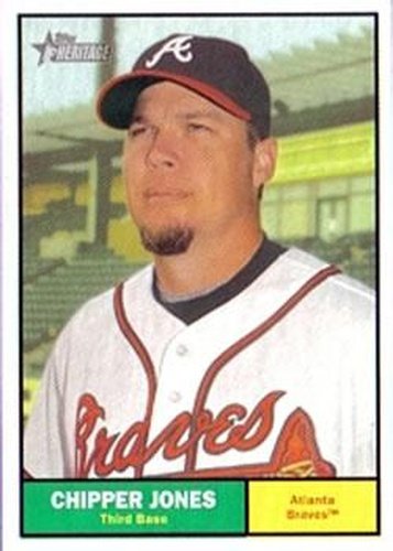 #120a Chipper Jones - Atlanta Braves - 2010 Topps Heritage Baseball