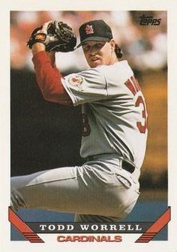 #121 Todd Worrell - St. Louis Cardinals - 1993 Topps Baseball
