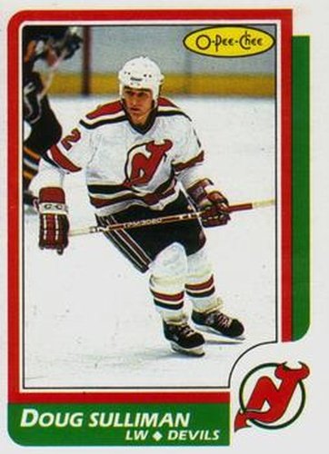 #121 Doug Sulliman - New Jersey Devils - 1986-87 O-Pee-Chee Hockey