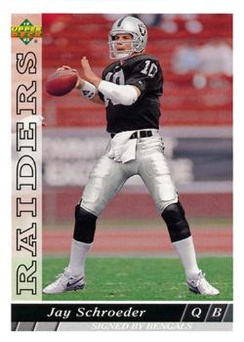 #121 Jay Schroeder - Cincinnati Bengals - 1993 Upper Deck Football