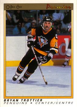 #121 Bryan Trottier - Pittsburgh Penguins - 1990-91 O-Pee-Chee Premier Hockey