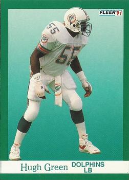 #121 Hugh Green - Miami Dolphins - 1991 Fleer Football