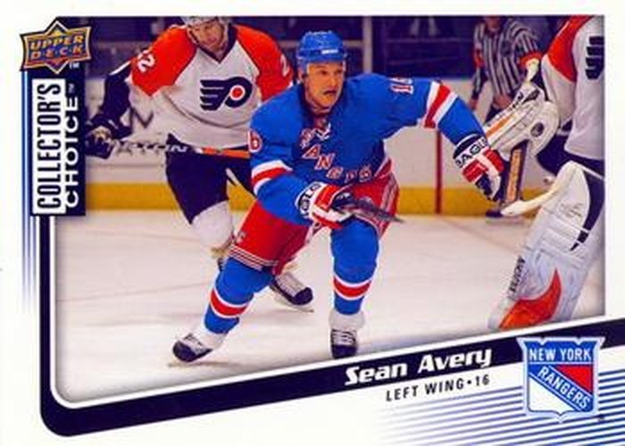 #121 Sean Avery - New York Rangers - 2009-10 Collector's Choice Hockey