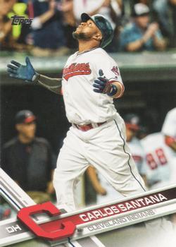 #121 Carlos Santana - Cleveland Indians - 2017 Topps Baseball