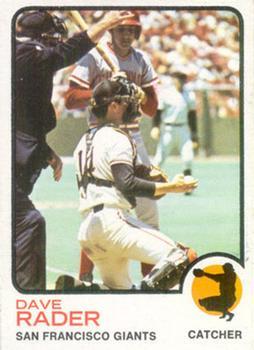 #121 Dave Rader - San Francisco Giants - 1973 Topps Baseball