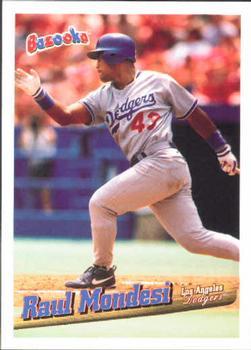 #121 Raul Mondesi - Los Angeles Dodgers - 1996 Bazooka Baseball
