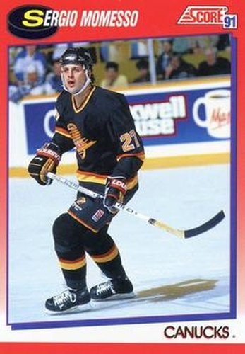 #121 Sergio Momesso - Vancouver Canucks - 1991-92 Score Canadian Bilingual Hockey