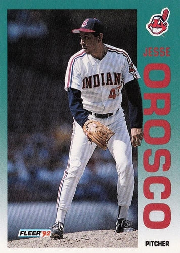 #121 Jesse Orosco - Cleveland Indians - 1992 Fleer Baseball