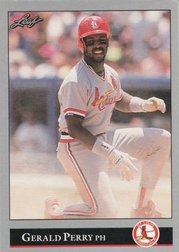 #122 Gerald Perry - St. Louis Cardinals - 1992 Leaf Baseball