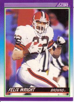 #122 Felix Wright - Cleveland Browns - 1990 Score Football