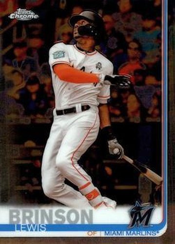 #122 Lewis Brinson - Miami Marlins - 2019 Topps Chrome Baseball