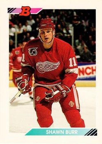 #122 Shawn Burr - Detroit Red Wings - 1992-93 Bowman Hockey
