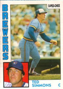 #122 Ted Simmons - Milwaukee Brewers - 1984 O-Pee-Chee Baseball