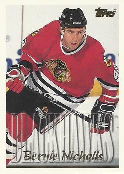 #122 Bernie Nicholls - Chicago Blackhawks - 1995-96 Topps Hockey