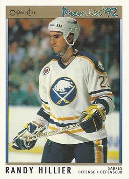 #122 Randy Hillier - Buffalo Sabres - 1991-92 O-Pee-Chee Premier Hockey