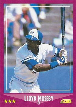 #109 Lloyd Moseby - Toronto Blue Jays - 1988 Score Baseball