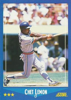 #119 Chet Lemon - Detroit Tigers - 1988 Score Baseball