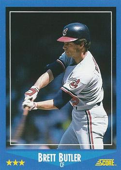 #122 Brett Butler - Cleveland Indians - 1988 Score Baseball