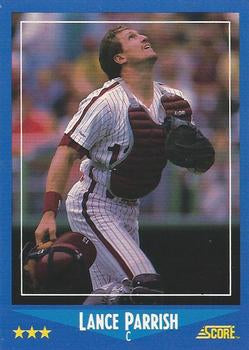 #131 Lance Parrish - Philadelphia Phillies - 1988 Score Baseball