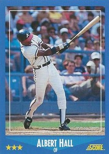#148 Albert Hall - Atlanta Braves - 1988 Score Baseball