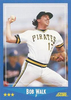 #162 Bob Walk - Pittsburgh Pirates - 1988 Score Baseball