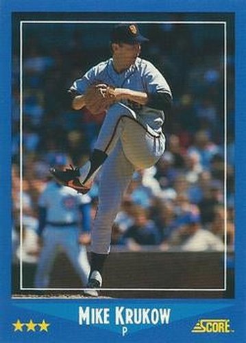 #185 Mike Krukow - San Francisco Giants - 1988 Score Baseball
