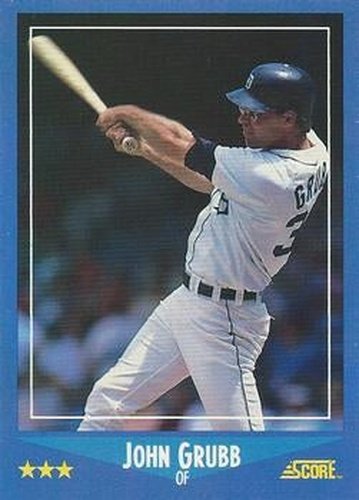 #199 John Grubb - Detroit Tigers - 1988 Score Baseball