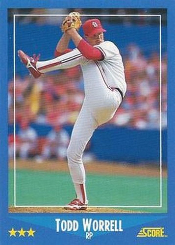 #202 Todd Worrell - St. Louis Cardinals - 1988 Score Baseball