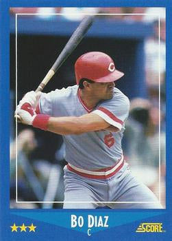 #206 Bo Diaz - Cincinnati Reds - 1988 Score Baseball